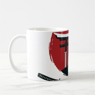 Samurai Sword: Torii Gate Cartoon Kaffeetasse