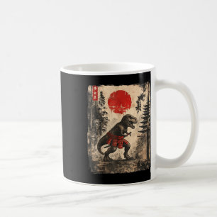 Samurai T-Rex japanische Dinos komische Dino-Gesch Kaffeetasse