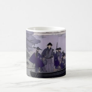 Samurai-Tasse japanische Kunst im Ukiyo-e-Stil Kaffeetasse