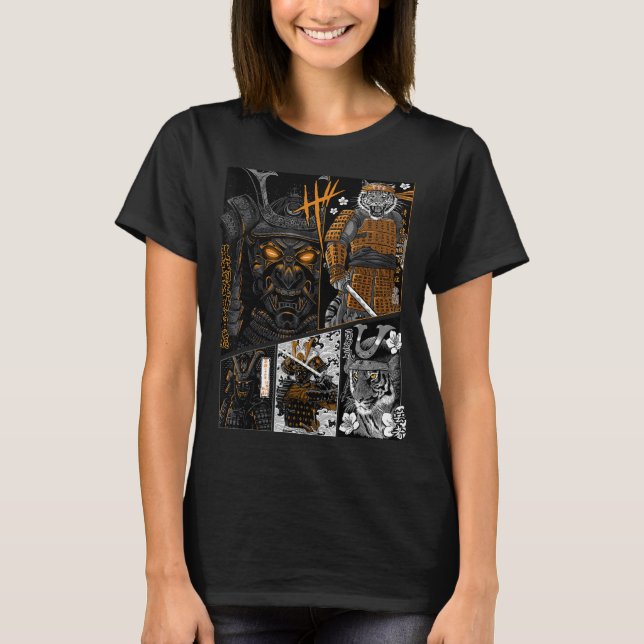 Samurai Tiger T-Shirt (Vorderseite)