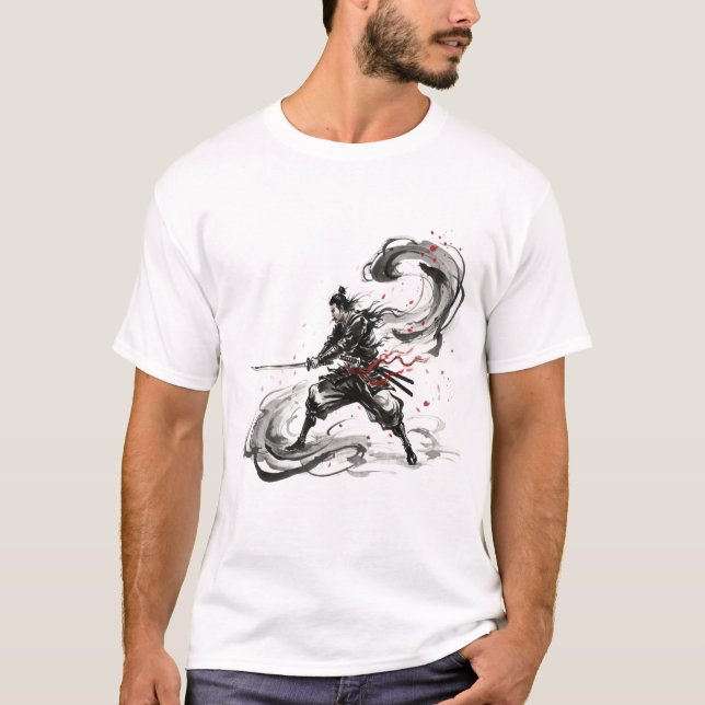 Samurai-Tintensturm T-Shirt (Vorderseite)