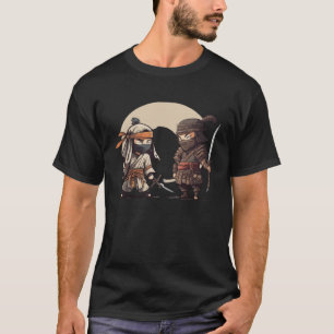 Samurai Treffen eines Ninja Warrior Bushido Japani T-Shirt