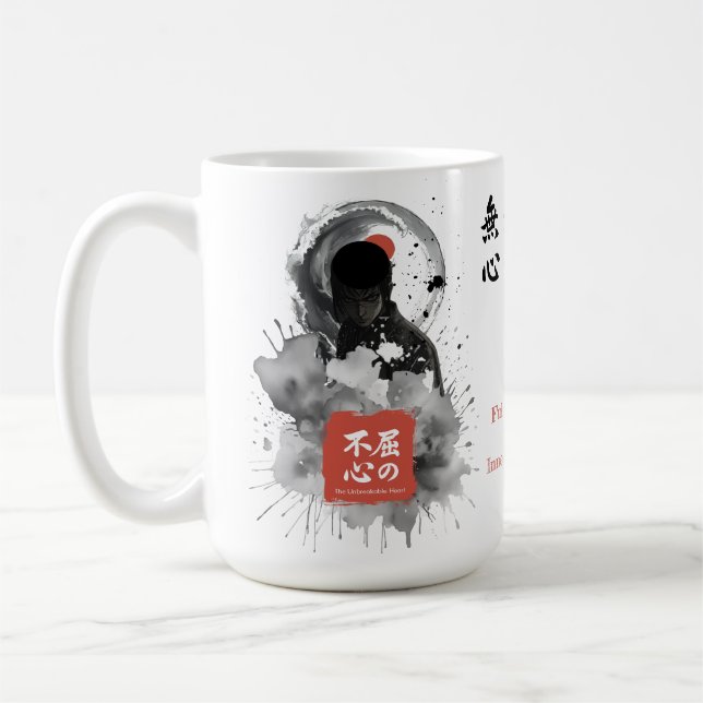 Samurai Unzerbrechliches Herz Kampfsport Kaffeetasse (Links)