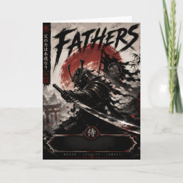 Samurai-Vater-Grußkarte Karte