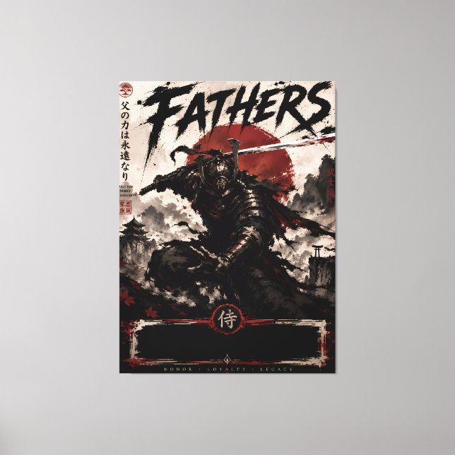 Samurai-Väter Leinwand-Kunst Leinwanddruck (Vorderseite)
