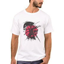 Samurai Warrior Art T - Shirt - Japanischer Tinten