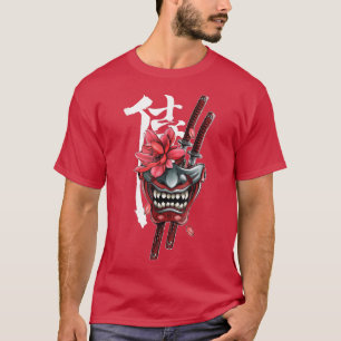 Samurai Warrior Ästhetisch Japanisch Oni Mask Kata T-Shirt