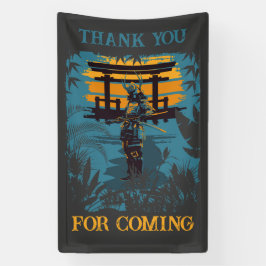 Samurai Warrior Birthday Party Custom Banner