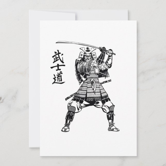 Samurai Warrior Dankeskarte (Vorderseite)