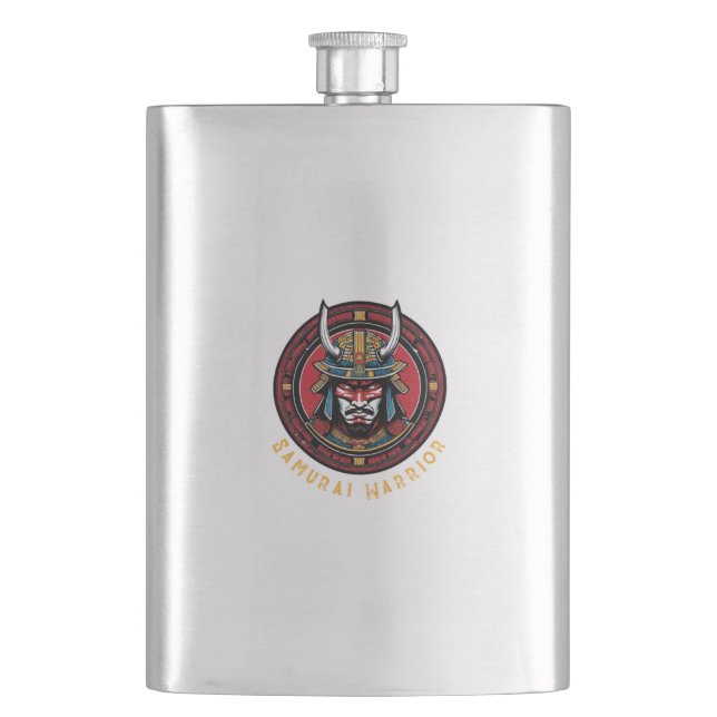 Samurai Warrior Flask Flachmann (Vorderseite)