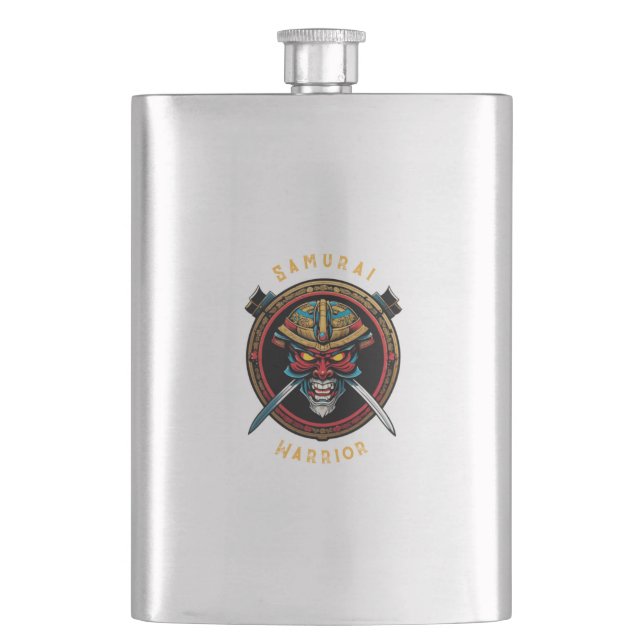 Samurai Warrior Flask Flachmann (Vorderseite)