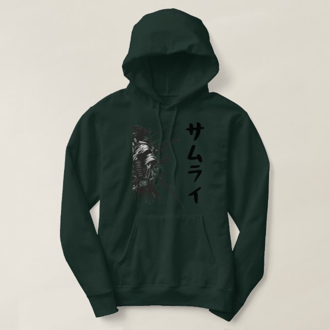 Samurai Warrior Hooded Sweatshirt – Japanese Samur (Design vorne)