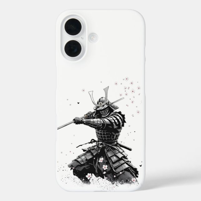 Samurai Warrior in Action Japanese Art Ceramic  Case-Mate iPhone Hülle (Rückseite)