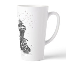 Samurai Warrior in Action Japanese Art Ceramic