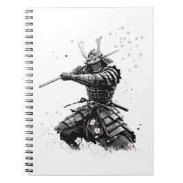 Samurai Warrior in Action Japanese Art Ceramic  Notizblock