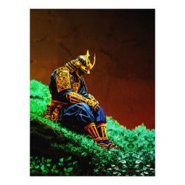 Samurai Warrior in Golden Armor - Episch Japanisch Fotodruck