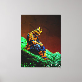 Samurai Warrior in Golden Armor - Episch Japanisch Leinwanddruck