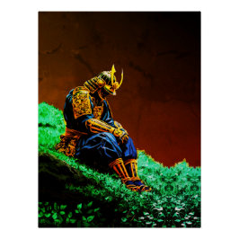 Samurai Warrior in Golden Armor - Episch Japanisch Poster