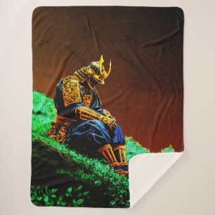 Samurai Warrior in Golden Armor - Episch Japanisch Sherpadecke