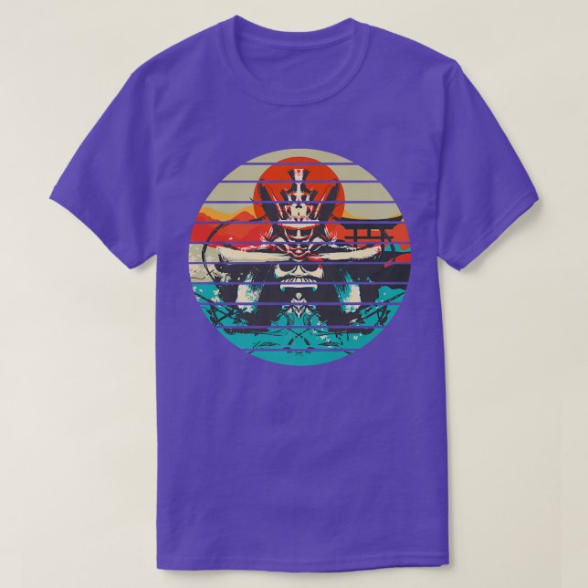 Samurai Warrior Japanischer Retro (2) T-Shirt (Design vorne)