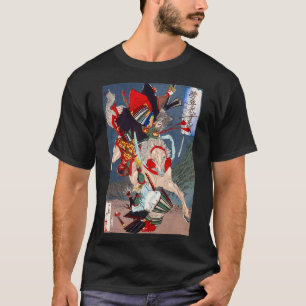 Samurai Warrior Kämpfe auf einem Pferd, Yoshitoshi T-Shirt