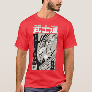 Samurai Warrior Kämpfer mit Katana japanischem Zit T-Shirt