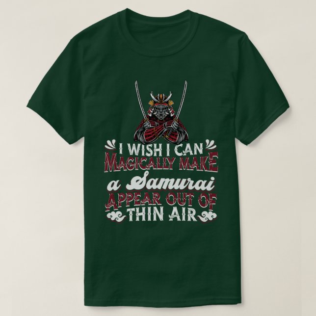 Samurai Warrior Katana Japanischer Gefechter Samur T-Shirt (Design vorne)