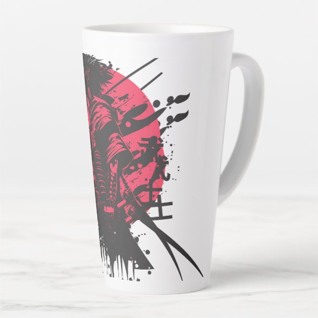Samurai Warrior Mug – Bushido Code Design Milchtasse (Rechte Ecke)