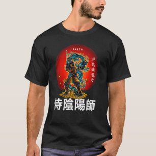 Samurai Warrior Omiogy Earth mit japanischer Katan T-Shirt