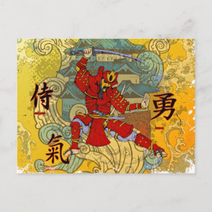 Samurai Warrior Postkarte