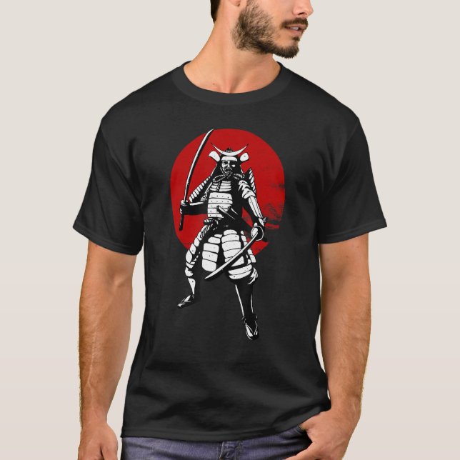 Samurai Warrior Red Circle T-Shirt (Vorderseite)