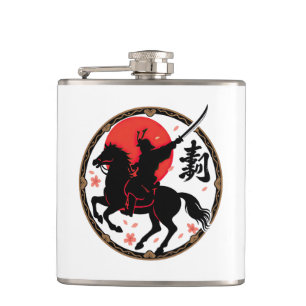 Samurai Warrior Rising Sun Flask Flachmann