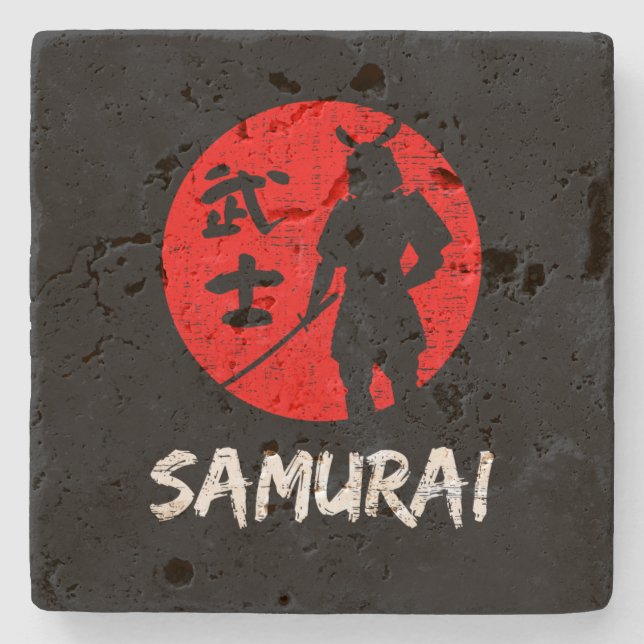 Samurai Warrior Steinuntersetzer (Vorderseite)