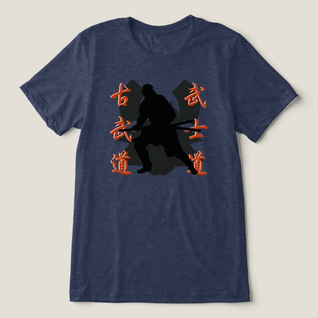 Samurai Warrior Tri-Blend Shirt (Design Vorderseite)