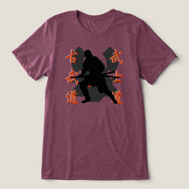 Samurai Warrior Tri-Blend Shirt (Design Vorderseite)