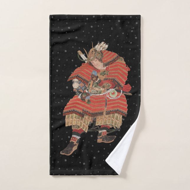 Samurai Warrior Vintage Japanische Kunst Badhandtuch Set (Handtuch)