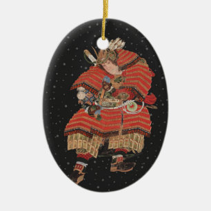 Samurai Warrior Vintage japanische Kunst Keramik Ornament