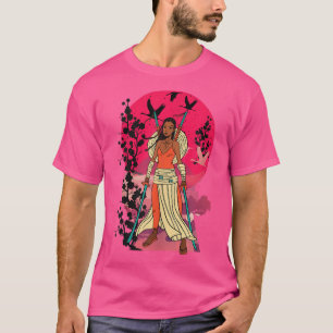 Samurai Warriors Japanisch Mode Japan Afro Afrika T-Shirt