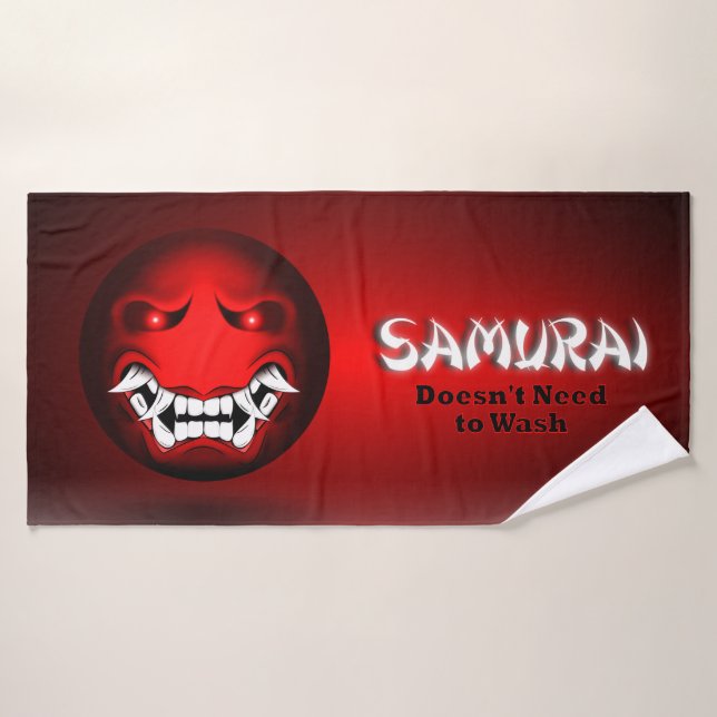 Samuraimoji-Badetuch Badehandtuch (Badehandtuch)