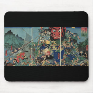Samurais an der Kriegsmalerei circa 1800's Mousepad