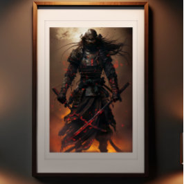 Samurai's Eclipse - Kristallkunst drucken Fotodruck