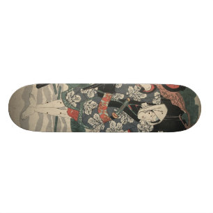 Samurais im Schnee in Japan circa 1825 Skateboard