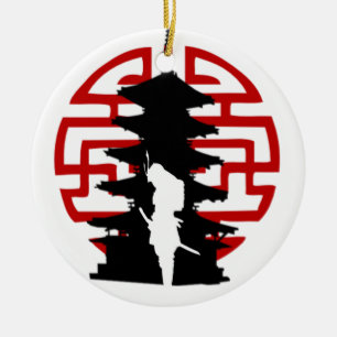 Samurais Keramikornament