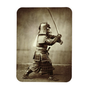 Samurais mit angehobener Klinge, c.1860 Magnet