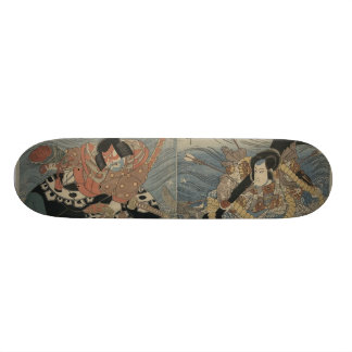 Samurais mit großer Klinge und Anker circa 1815 Skateboard