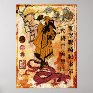 Samurais und der Drache Poster