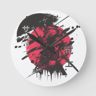 Samuri Style Runde Wanduhr