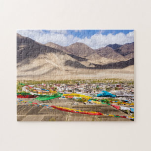 Samye Kloster Luftbild - Tibet, Asien Puzzle