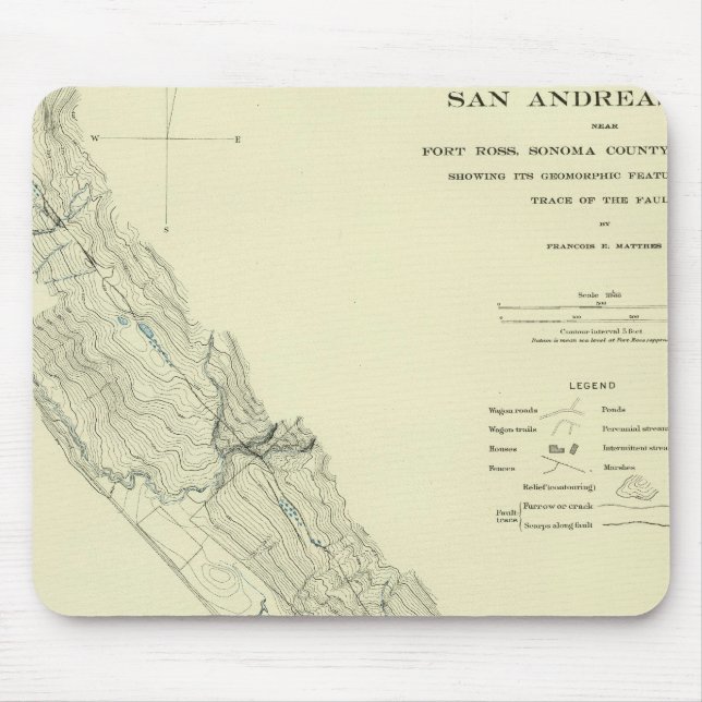 San Andreas Rift nahe Fort Ross Mousepad (Vorne)