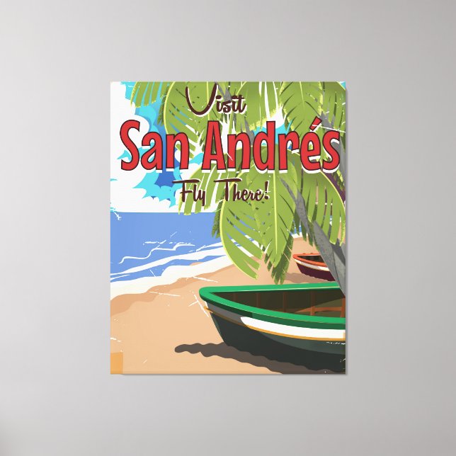 San Andrés Vintage Reiseplakat Leinwanddruck (Vorderseite)
